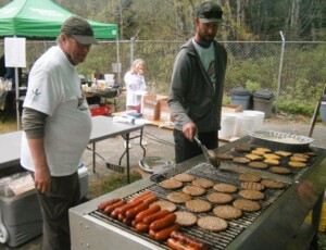 burgers on the grill