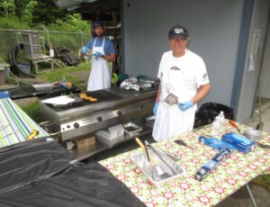 Cooks cooking